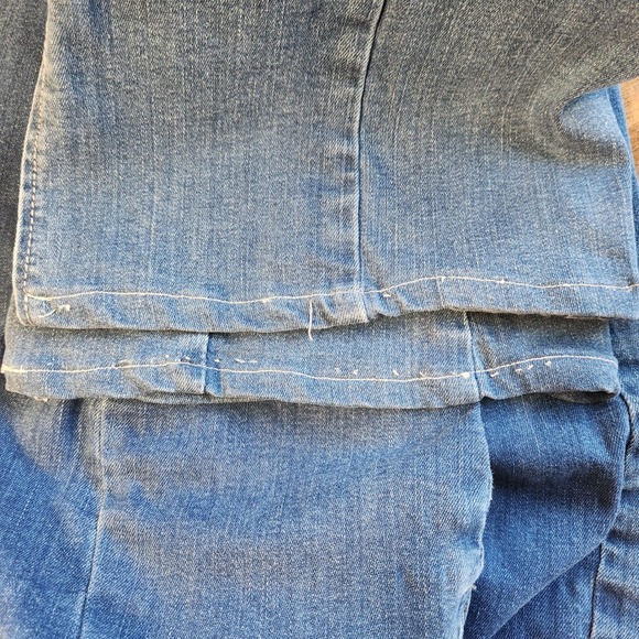 Forever 21 Premium Flare Leg Denim Jeans Womens 31 Side Zip Split Hem - Picture 8 of 8